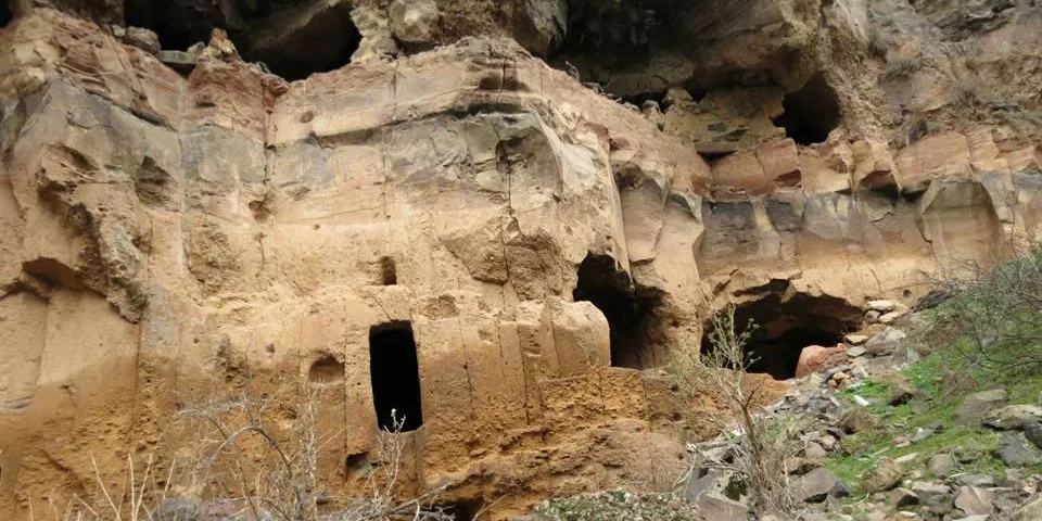 Camping inside a cave