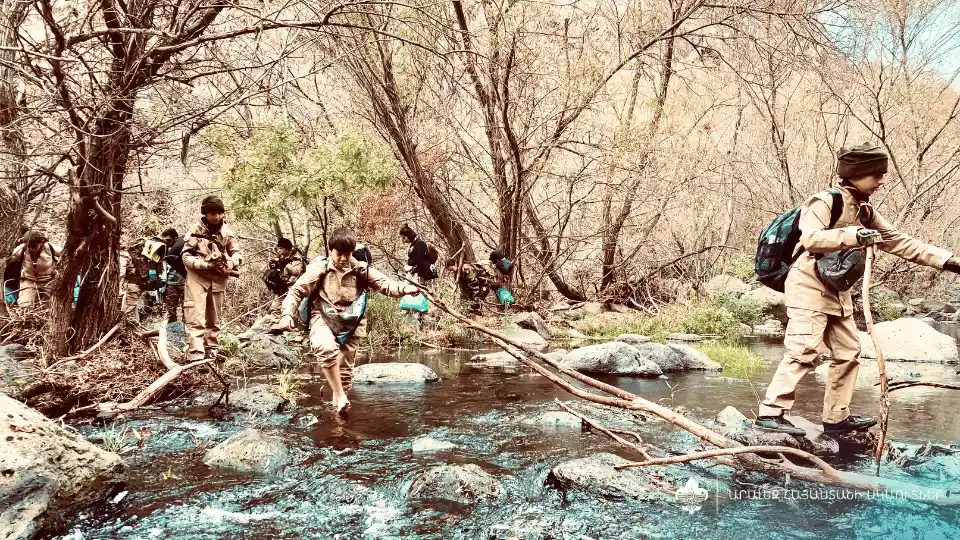 Camping inside a cave