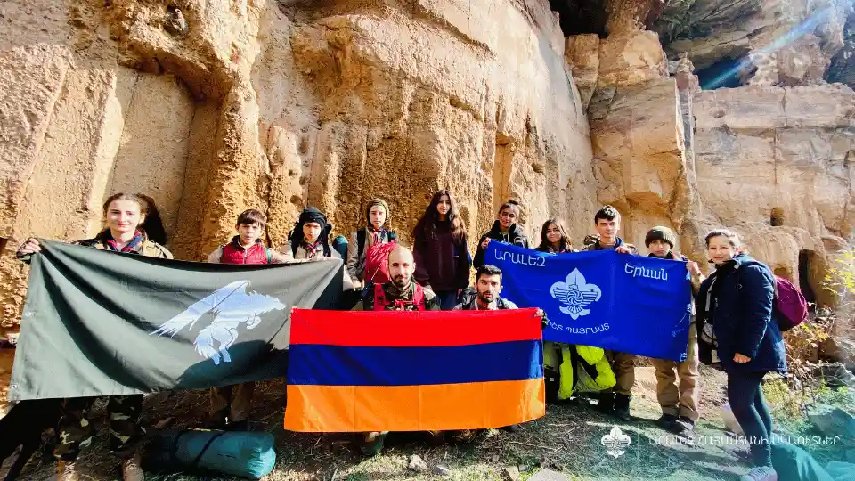 Camping inside a cave